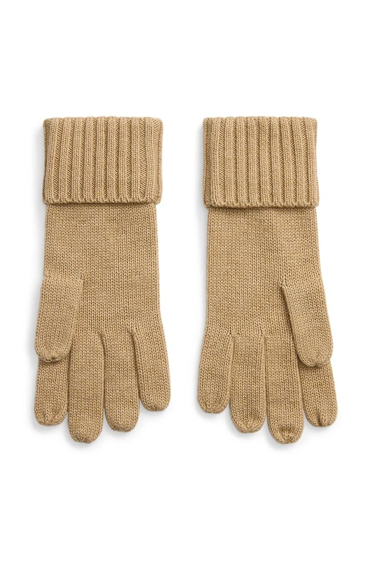 Rukavice s prímesou vlny Lauren Ralph Lauren 454960058 béžová AW24