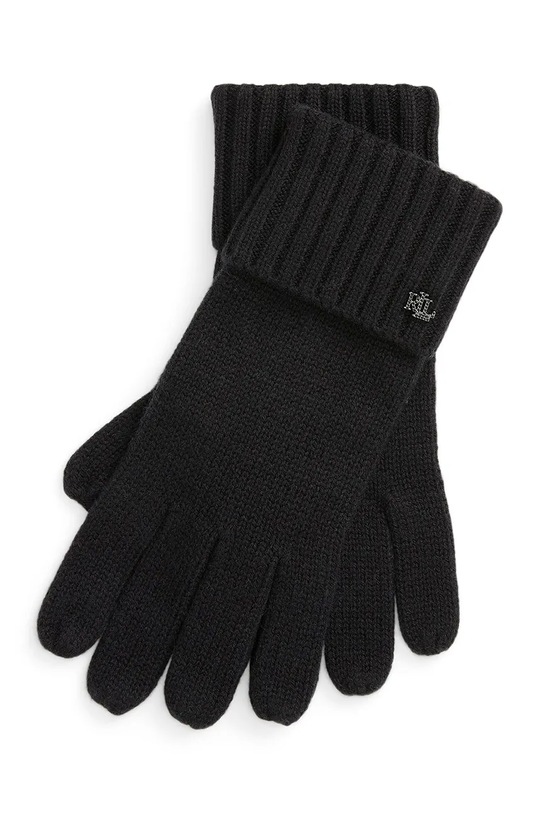 Rukavice s prímesou vlny Lauren Ralph Lauren s prímesou vlny čierna 454960058