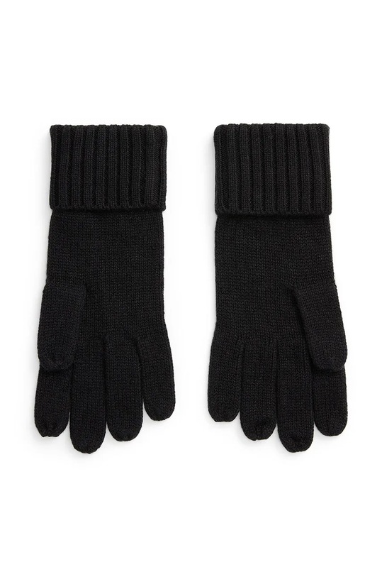 Rukavice s prímesou vlny Lauren Ralph Lauren 454960058 čierna AW24