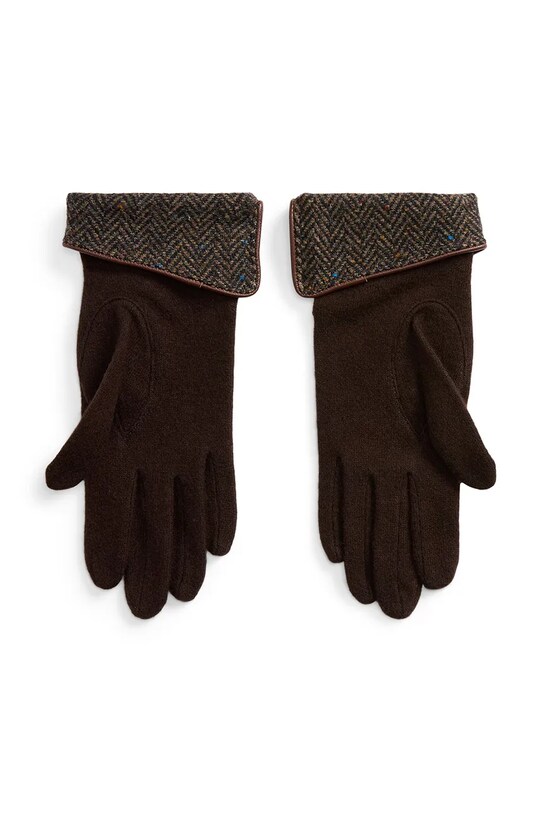 Lauren Ralph Lauren rękawiczki wełniane 454960115 brązowy AW24