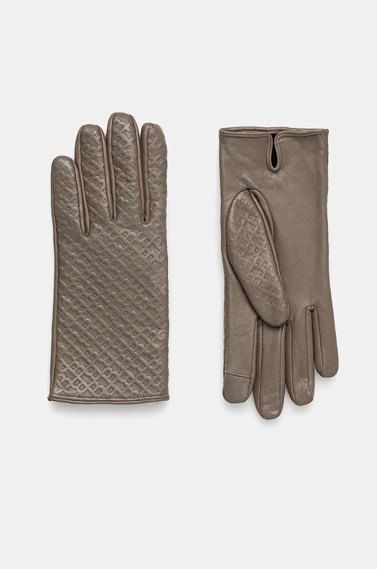 Кожаные перчатки BOSS кожа зелёный 50526660