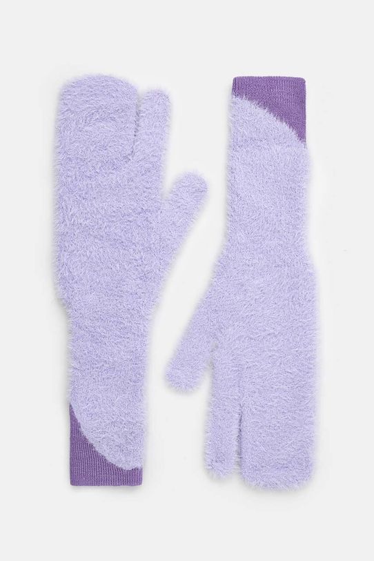 Rukavice s primjesom vune MM6 Maison Margiela bez uzorka ljubičasta S62TS0062.M13073