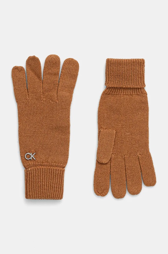 Calvin Klein manusi de lana lana maro K60K612618