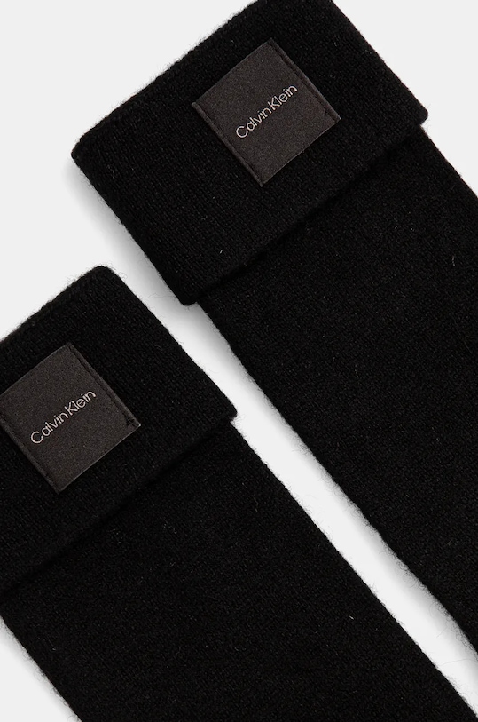 Kašmírové rukavice Calvin Klein K60K612619 čierna AW24