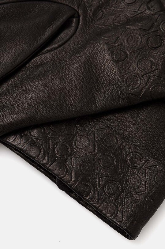 Calvin Klein rękawiczki skórzane K60K612631 czarny AW24