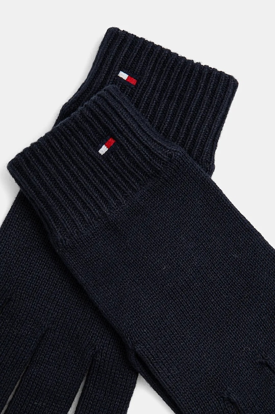 Rukavice s prímesou kašmíru Tommy Hilfiger AW0AW16435 tmavomodrá AW24