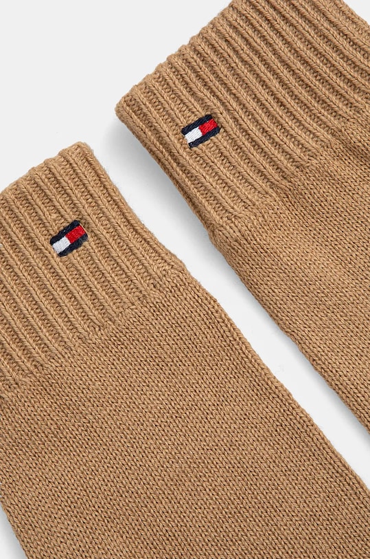 Rukavice s primjesom kašmira Tommy Hilfiger AW0AW16435 smeđa AW24