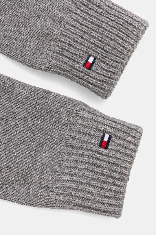 Рукавички з домішкою кашеміру Tommy Hilfiger AW0AW16435 сірий AW24