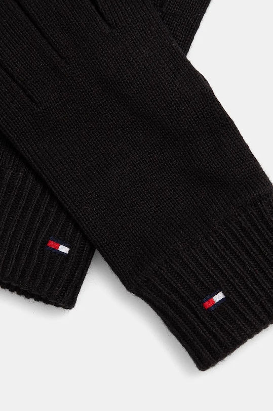 Rukavice s prímesou kašmíru Tommy Hilfiger AW0AW16435 čierna AW24