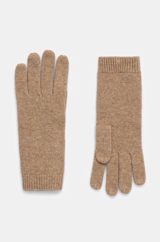 Rukavice od kašmira Tommy Hilfiger bez uzorka smeđa AW0AW16658