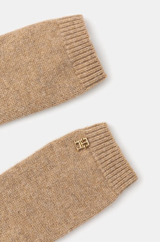 Rukavice od kašmira Tommy Hilfiger AW0AW16658 smeđa AW24