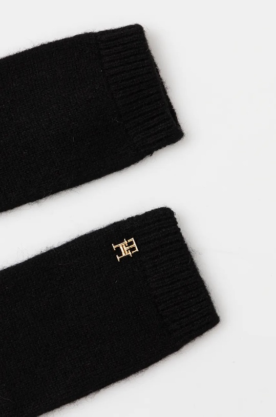Kašmírové rukavice Tommy Hilfiger AW0AW16658 čierna AW24