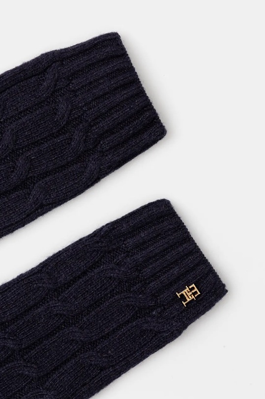 Vlnené rukavice Tommy Hilfiger AW0AW16664 tmavomodrá AW24
