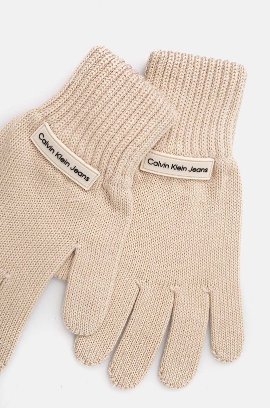Rukavice Calvin Klein Jeans K60K612657 béžová AW24