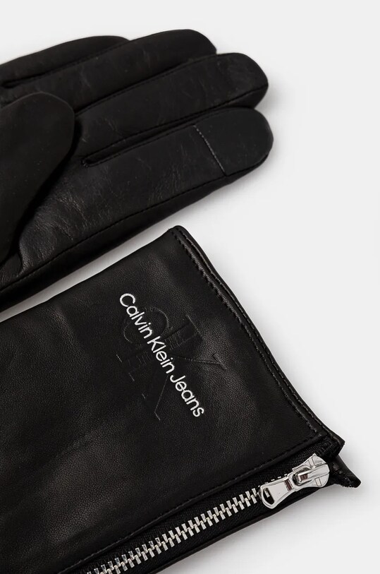Calvin Klein Jeans manusi de piele K60K612665 negru AW24