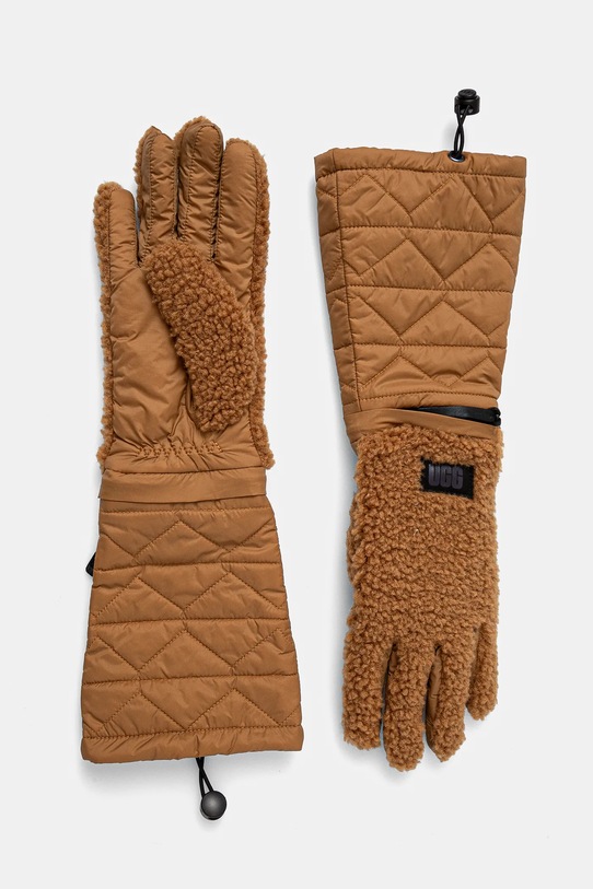 Rukavice UGG Planet friendly hnedá 101228