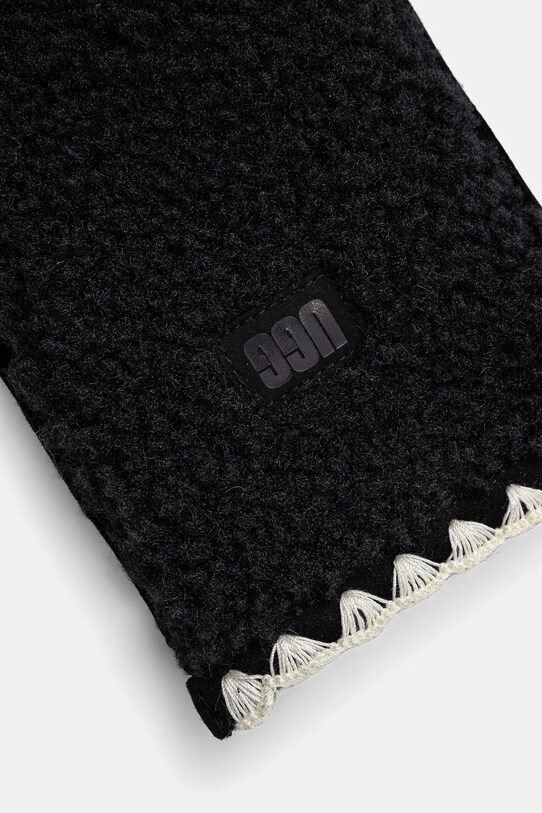UGG mănuși din piele întoarsă 101031 negru AW24