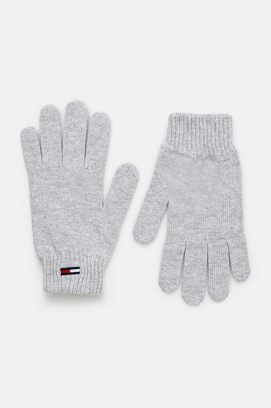 Pamučne rukavice Tommy Jeans ostalo siva AW0AW16778