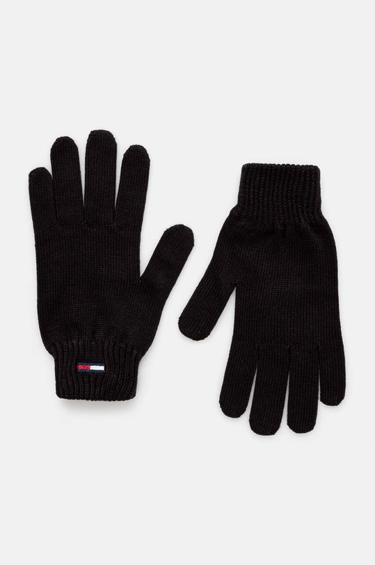 Bavlnené rukavice Tommy Jeans ostatné čierna AW0AW16778