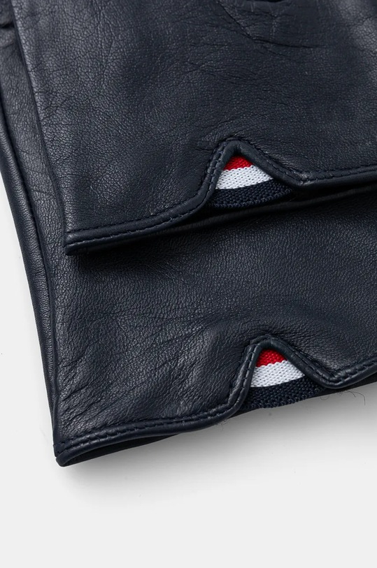 Kožené rukavice Tommy Hilfiger AW0AW17383 námořnická modř AW24