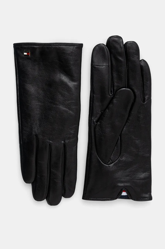 Tommy Hilfiger manusi de piele piele negru AW0AW17383