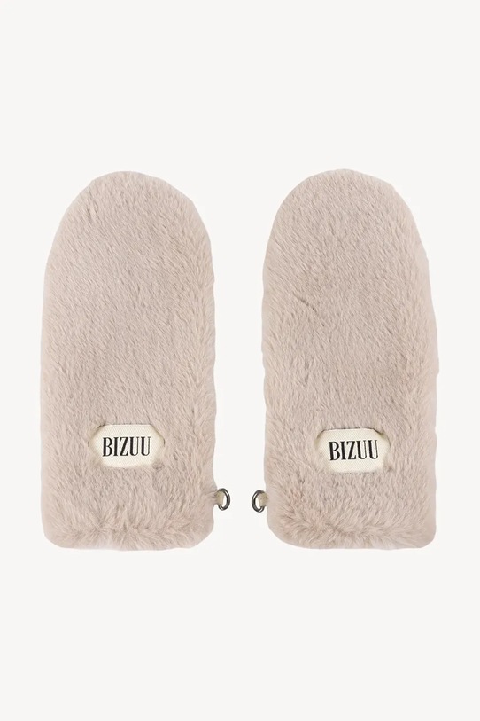 Rukavice Bizuu ROKKA bez uzorka bež ROKKA.BEZOWY.AW24