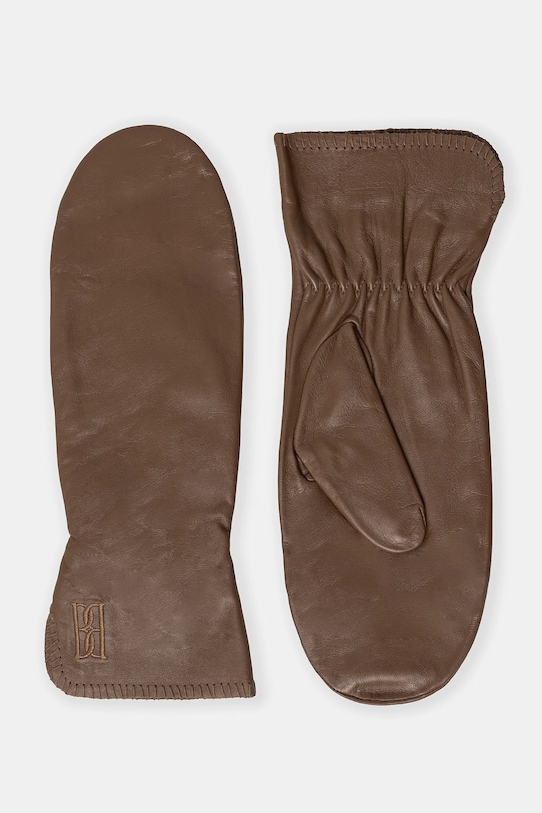 Рукавички By Malene Birger GINNYL імітація лицьової шкіри коричневий Q72007005