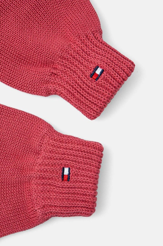 Дитячі бавовняні рукавички Tommy Hilfiger AU0AU01657.G.9BYH рожевий AW24