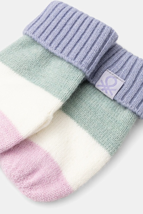 United Colors of Benetton rękawiczki z domieszką wełny dziecięce 1D9SHG00A.G.P.Seasonal różowy AW24