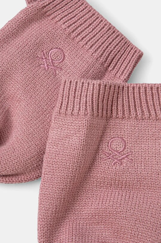 Рукавички для немовлят United Colors of Benetton 60LQAG007.G.W.Seasonal рожевий AW24