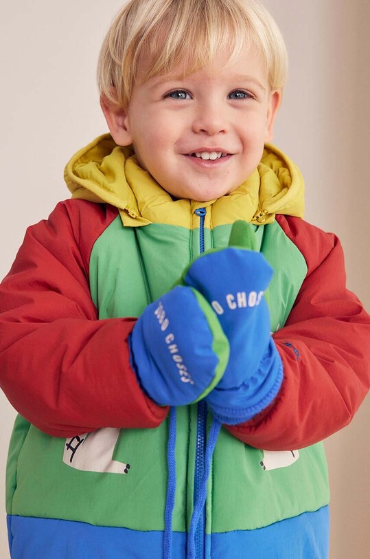 Bobo Choses rękawiczki dziecięce drobny wzór niebieski 224AH028