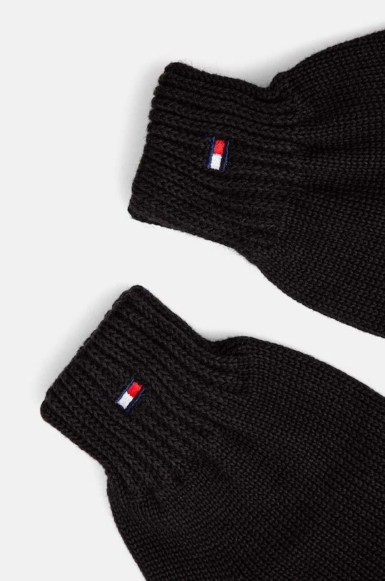 Tommy Hilfiger manusi de bumbac pentru copii AU0AU01657.9BYH negru AW24