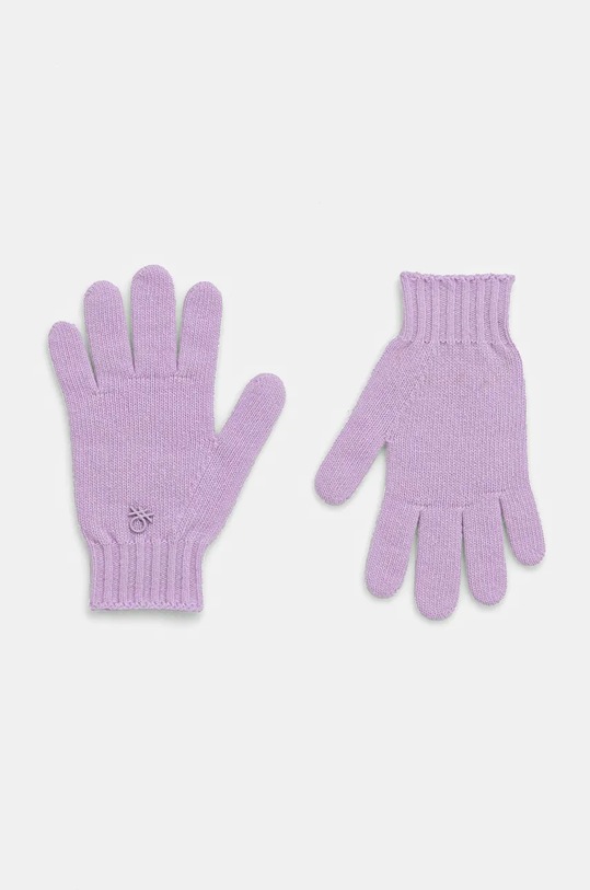 Dětské vlněné rukavice United Colors of Benetton vlna fialová 1244CG00M.G.Seasonal