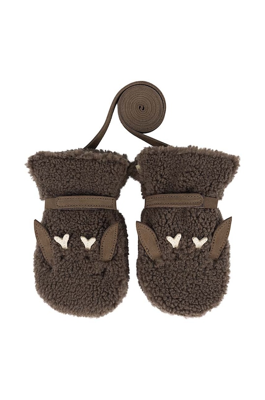 Donsje manusi copii Richy Mittens Stag piele maro 6023108.