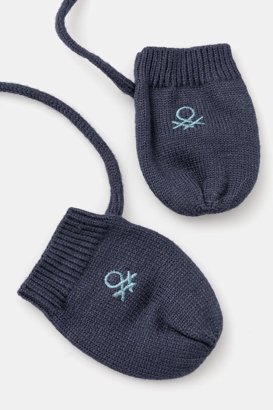 Detské rukavice United Colors of Benetton 60LQAG007.W.Seasonal tmavomodrá AW24