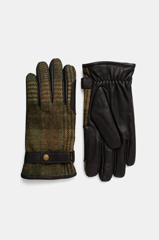 Barbour guanti pelle fiore verde MGL0139