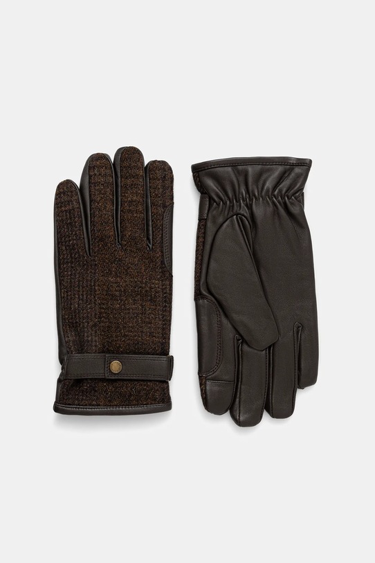 Barbour rękawiczki skóra licowa brązowy MGL0139