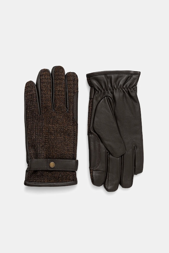 Barbour rękawiczki skóra licowa brązowy MGL0139