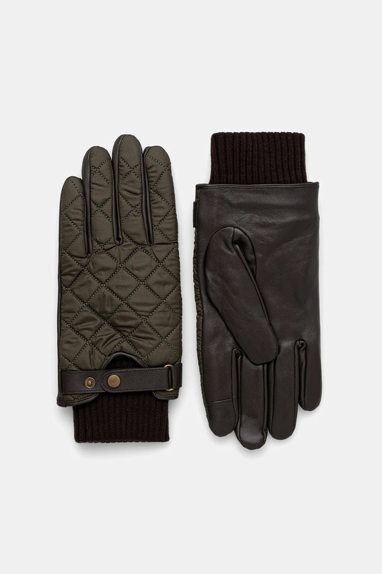 Barbour rękawiczki skóra licowa zielony MGL0135