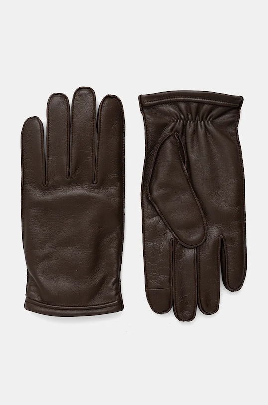 Kožne rukavice BOSS Planet friendly smeđa 50526680