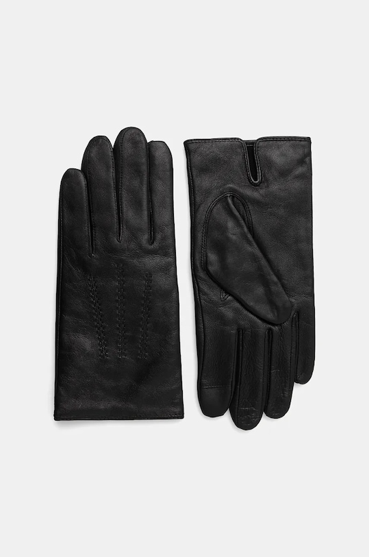 Kožené rukavice BOSS ostatné čierna 50526681