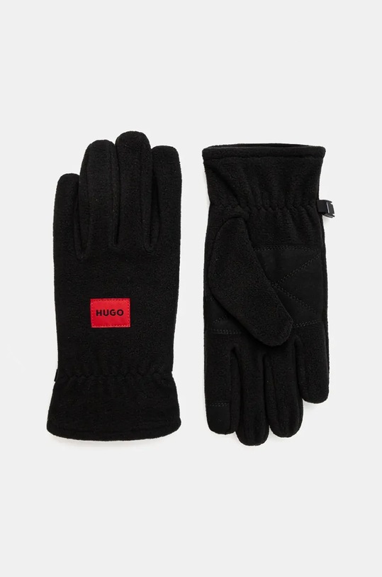 HUGO rękawiczki aplikacja czarny 50526918