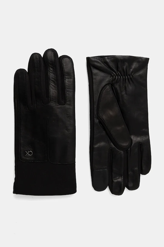 Calvin Klein rękawiczki skórzane pozostałe czarny K50K512382