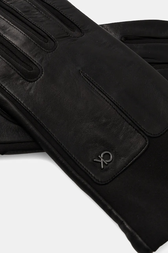 Calvin Klein rękawiczki skórzane K50K512382 czarny AW24