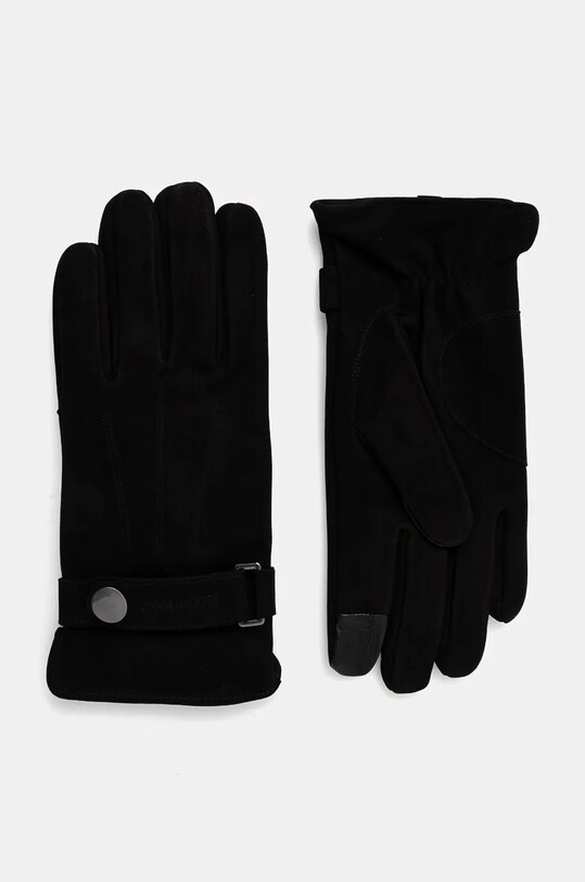Замшевые перчатки Calvin Klein замш чёрный K50K512542
