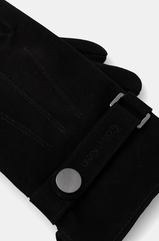 Γάντια από σουέτ Calvin Klein K50K512542 μαύρο AW24