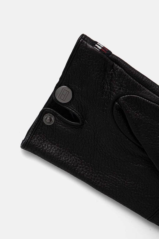 Шкіряні рукавички Tommy Hilfiger AM0AM12826 чорний AW24