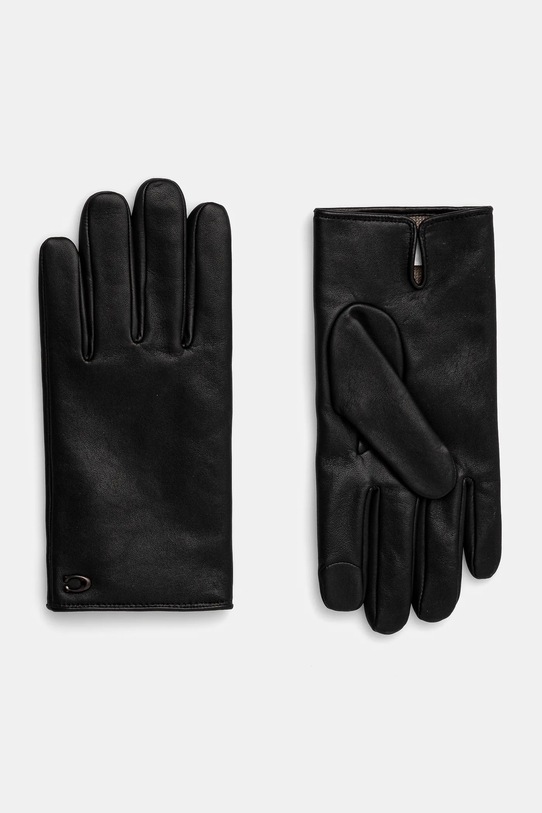 Kožené rukavice Coach usňová koža čierna 29CV856