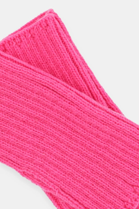 Γάντια με μείγμα από μαλλί United Colors of Benetton 6LOWDG00C ροζ AW24