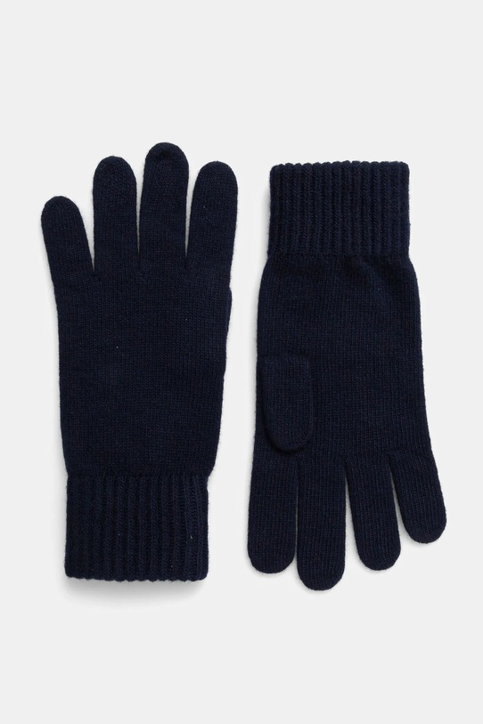 Vunene rukavice United Colors of Benetton Planet friendly mornarsko plava 1202U0725